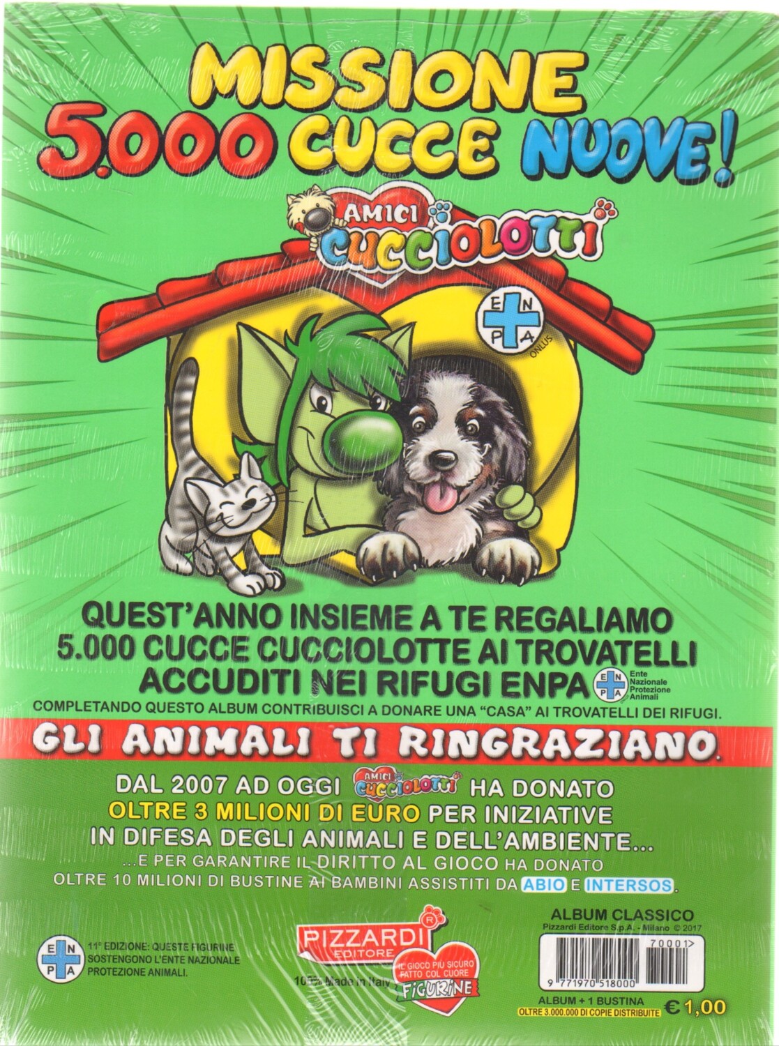 Album e figurine Amici Cucciolotti 2017 gratis - OmaggioMania