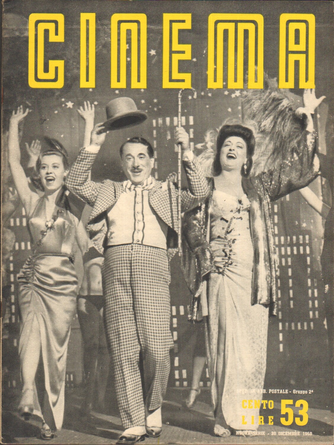 Rivista CINEMA anno 1950 n. 53 del 30 Dicembre