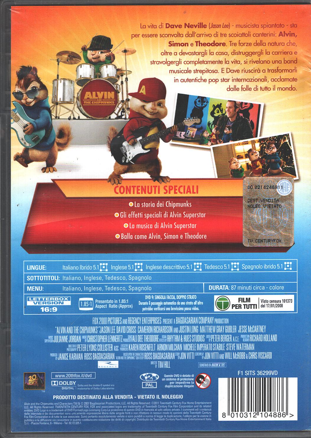 Alvin superstar - DVD in Italiano ed.