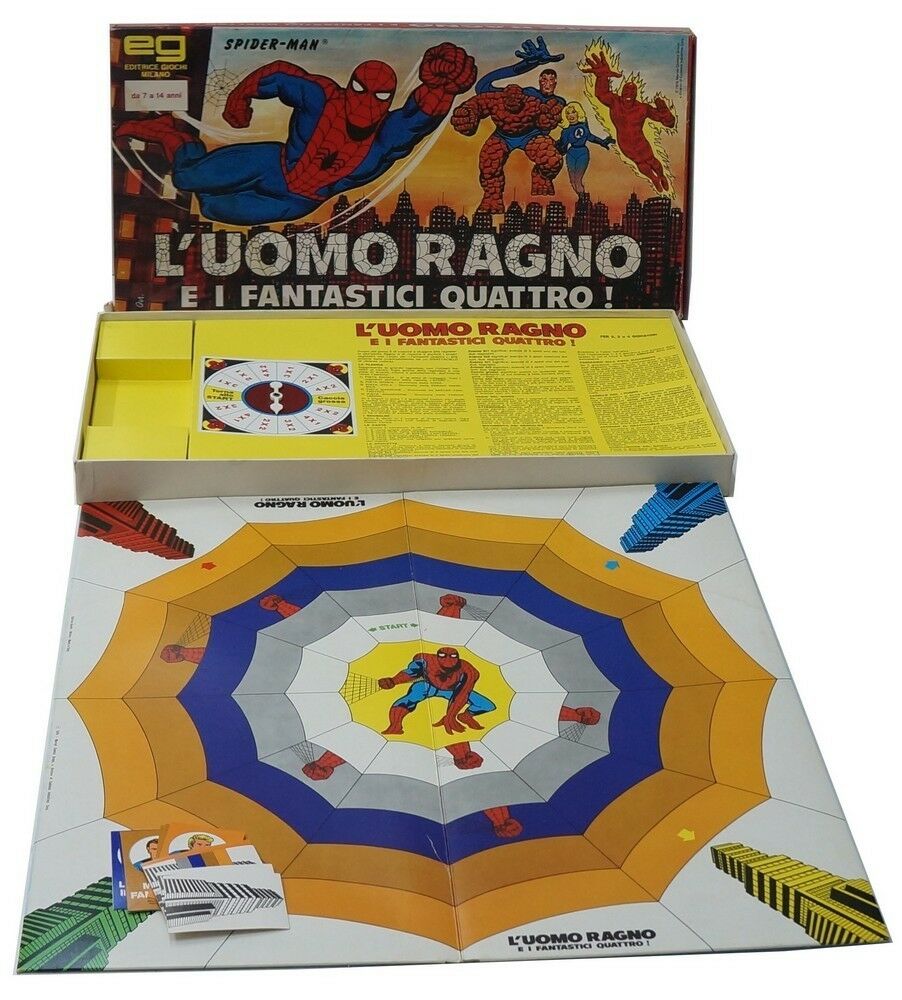 Gioco da Tavolo L'UOMO RAGNO E I FANTASTICI QUATTRO Editrice Giochi -  Incompleto